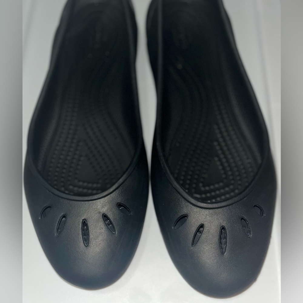Crocs Kadee Iconic Comfort Shoes Women's Sz 10 Black Slip-on Ballet Flats